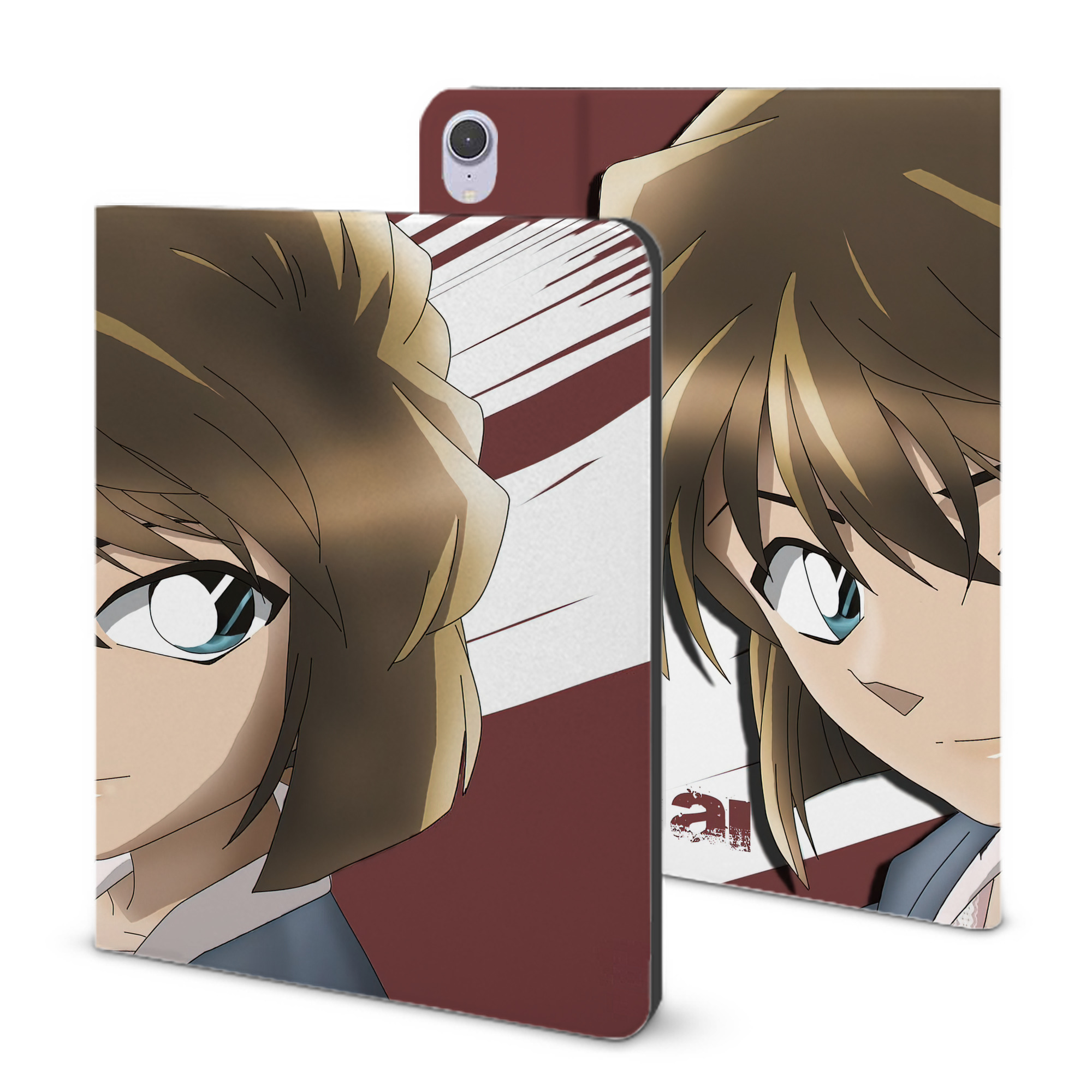 （画像用） 名探偵コナン Detective Conan IPad ケース ブック型 PUレザー TPU 耐衝撃 軽量 薄型 ペン収納なし 全面保護 IPad 各モデル対応